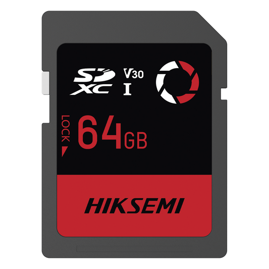 Memoria SD / 64 GB / 180 MB/s Lectura / 150 MB/s Escritura / V30 U3 / Para Drones y Cámaras de Acción / HIKSEMI CAPTURE E30