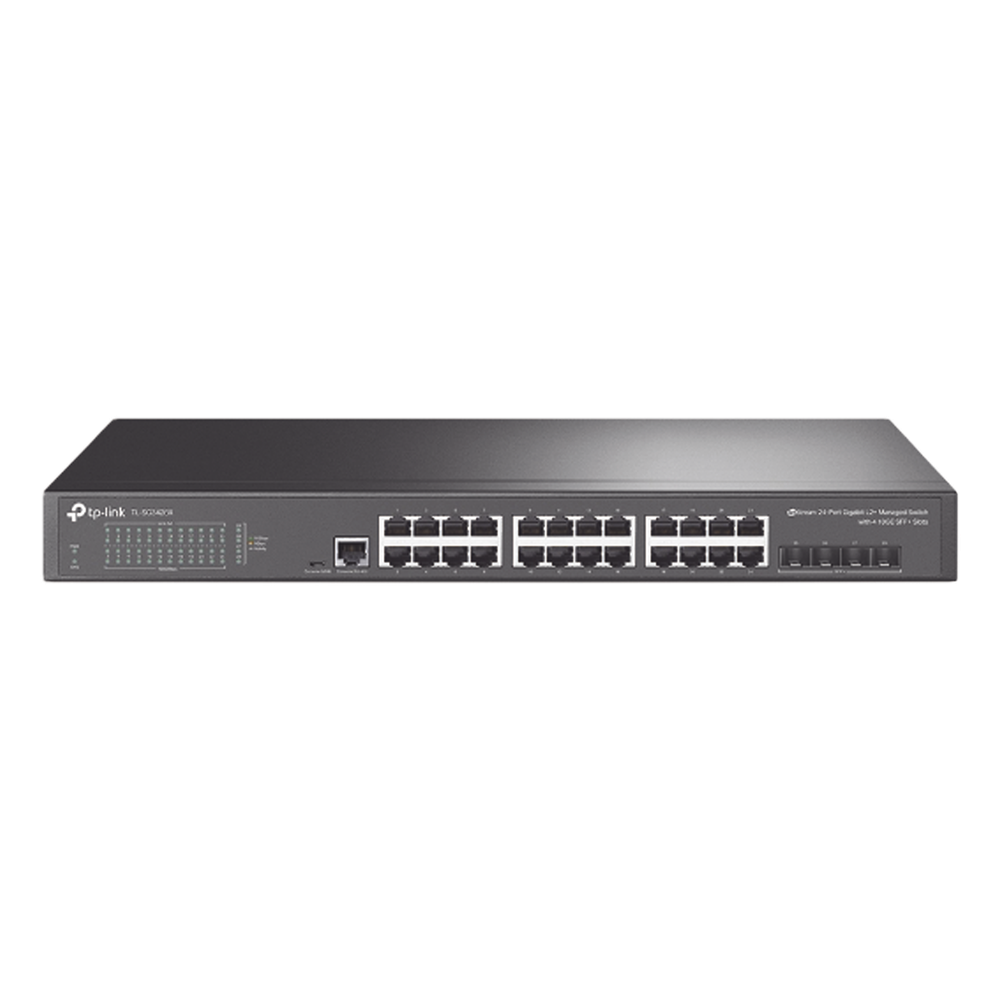 Switch Omada SDN Administrable / 24 puertos Gigabit y 4 puertos SFP+ / Funciones sFlow, QinQ y QoS / Administración centralizada OMADA