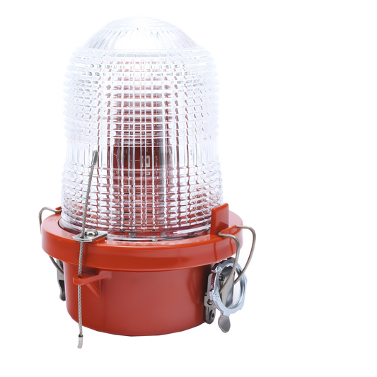 Lámpara de Obstrucción Roja/ Luz Fija Tipo L-810, LED de baja intensidad/ 120 - 240 Vca/ Luz Infraroja