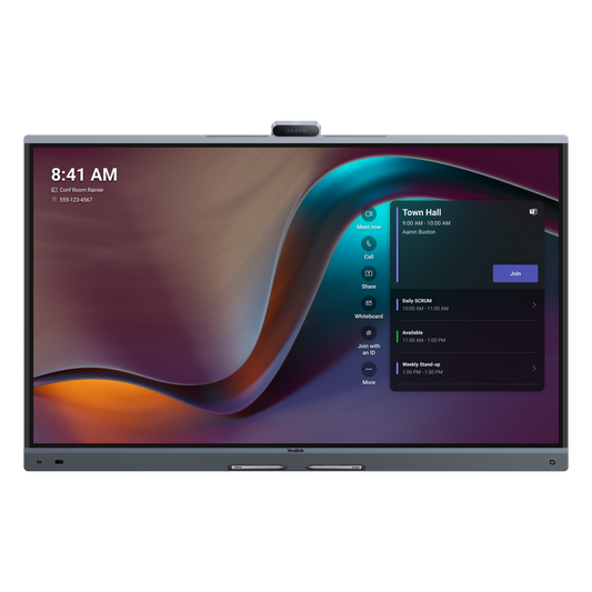 Yealink MeetingBoard 75 Pro, Centro de Colaboración Inteligente con IA, 4K UHD, Android 13, Micrófonos Integrados y Cámara Ultra Gran Angular