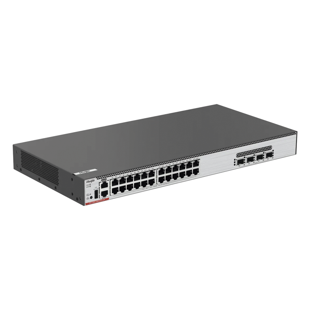 Switch Core PoE 802.3bt 370W Capa 3 Multi-Gigabit 24 puertos 5Gb/2.5Gb/1Gb/100M, 4 puertos fibra SFP28 25Gb
