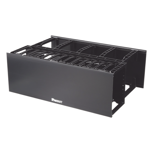 Organizador de Cables Horizontal NetManager de Alta Densidad, Doble (Frontal y Posterior), Para Rack de 19in, 4UR