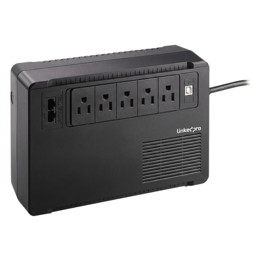 UPS de 750 VA/375 W, Topología Standby, Entrada 120 Vca NEMA 5-15P, de Escritorio, Con 8 Tomas NEMA 5-15R