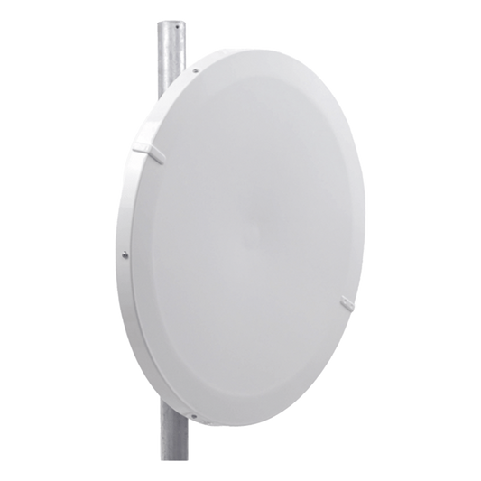 Antena Direccional de Alto Rendimiento/ Parábola profunda para mayor aislamiento al ruido / 29 dBi / 4.9 - 6.4 GHz / Conector de guía de onda para radios B5x y C5x / Fácil Montaje y Soporte de acero inoxidable / Radomo Incluido