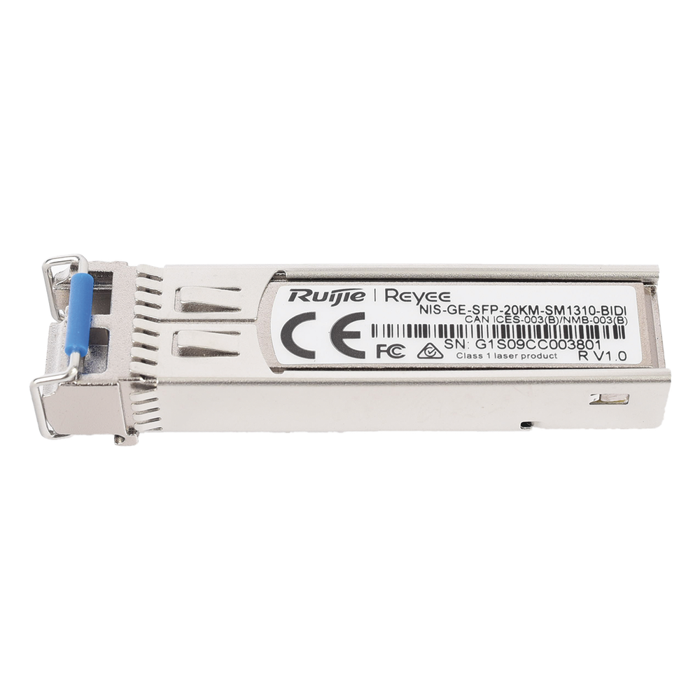 Transceptor Industrial BIDI Monomodo SFP 1G (Lado A), hasta 20 Kilómetros, TX 1310 / RX 1550, soporta Temperaturas de -40° a 85° C