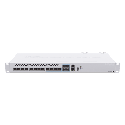 (CRS312-4C+8XG-RM) Cloud Router Switch 8 Puertos 10G RJ45, 4 compartidos RJ45/SFP+