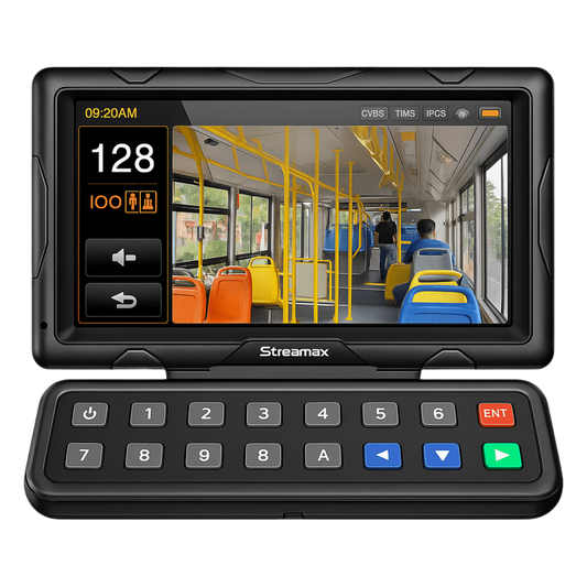 Panel de control dáctilar multifuncional con monitor de 7" para MDVR móvil Streamax