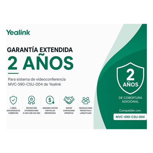 Garantia Extendida para Sistema de Videoconferencia MVC-S90-C5U-004 de Yealink