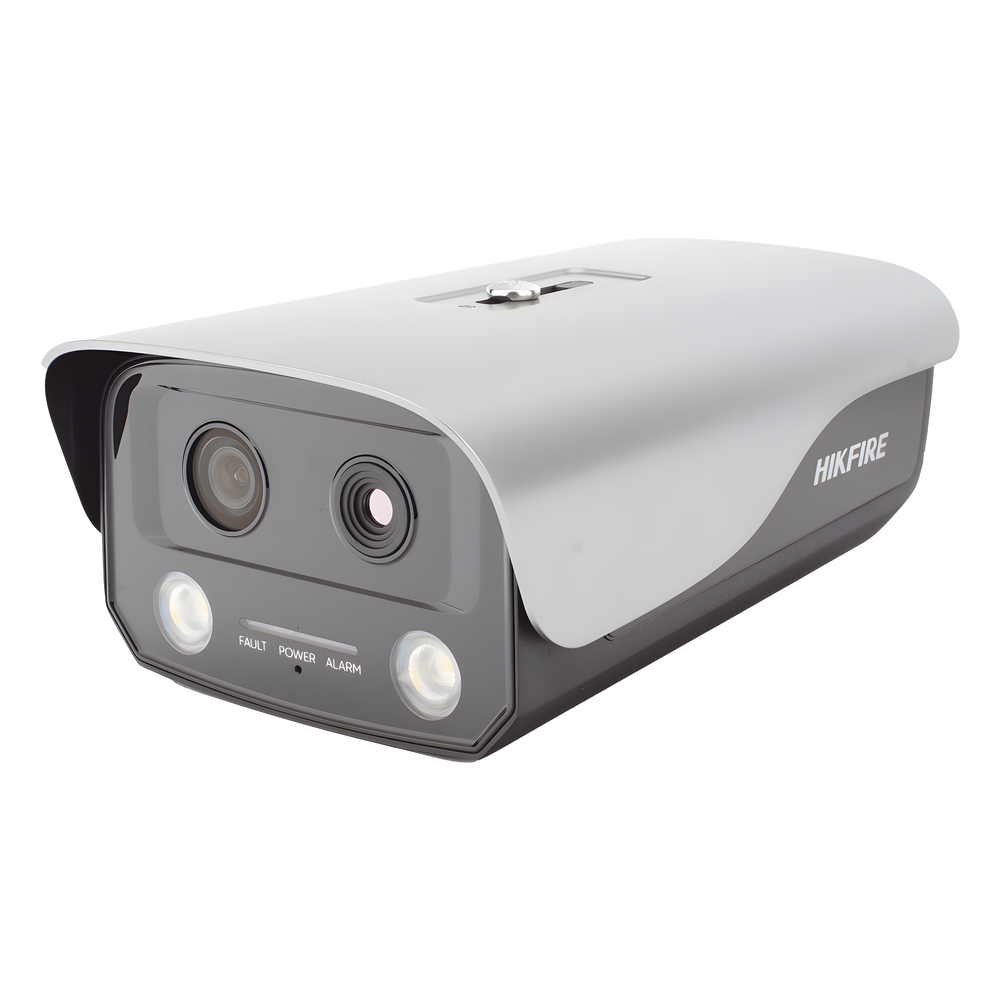 (HikFire) Cámara IP de Detección Térmica de Incendios / Detección de Llamas y Temperaturas Anormales / 4 Megapíxel (Lente Óptico) + 1 Megapíxel (Lente Térmico) / Compatible con Hik-Connect