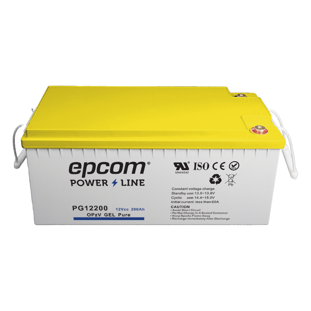 Batería de GEL PURO OPzV / 12 V @ 200 Ah / Ciclo profundo / Uso en Aplicaciones Fotovoltaicas y de Respald