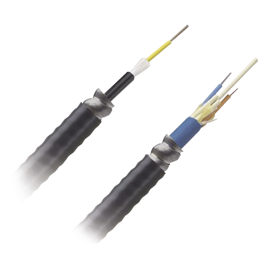 Cable de Fibra Óptica de 12 Hilos, Monomodo OS2, Interior/Exterior, Armada, Loose Tube 250um, OFCR (Riser), Precio Por Metro