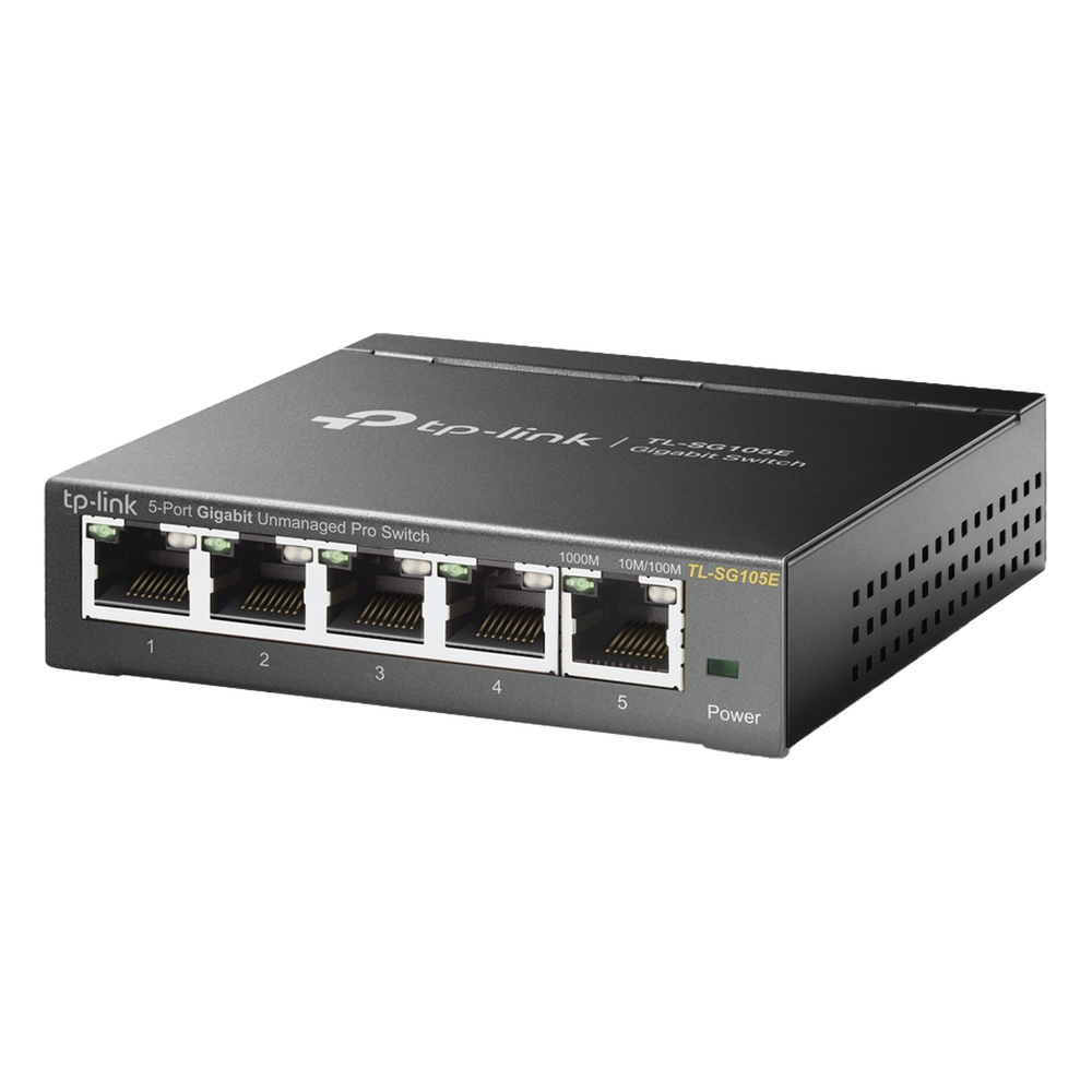 Switch Escritorio Easy Smart de 5 puertos 10/100/1000 Mbps / IGMP para Vigilancia / Calidad en el Servicio (QoS) / Gestión GUI