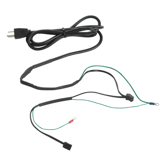Cable de alimentación con Termostato Integrado para Ventiladores / 1.8 m (5.9 ft) / 115V / 10A / Cobre / Negro / 2 Conectores para Ventiladores