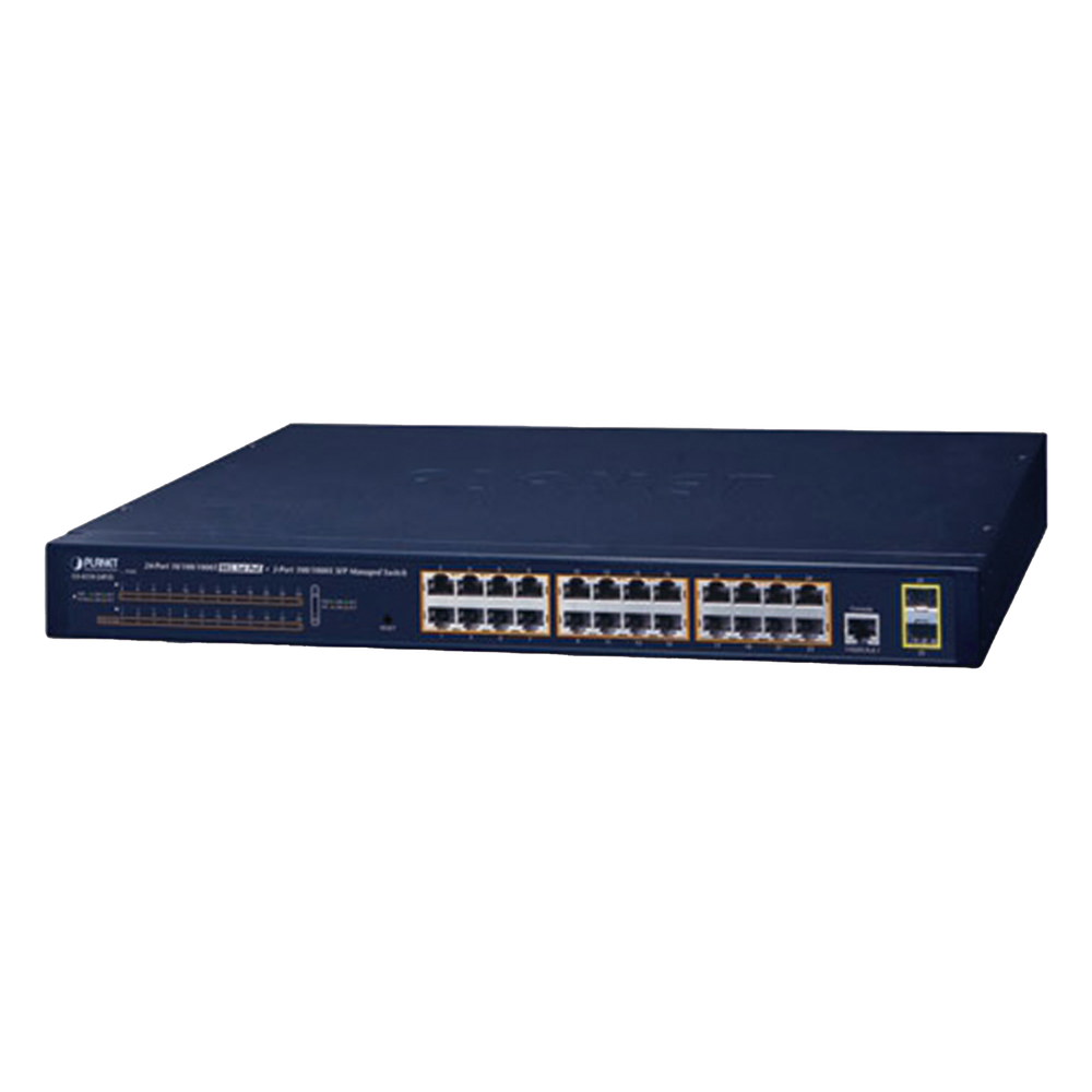 Switch PoE Administrable Capa 2 / 24 Puertos10/100/1000BASE-T / 2 SFP 100/1000BASE-X / POE 802.3af/at