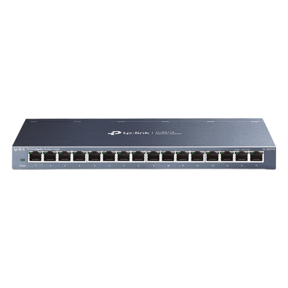 Switch Gigabit no administrable de 16 puertos 10/100/1000 Mbps para escritorio