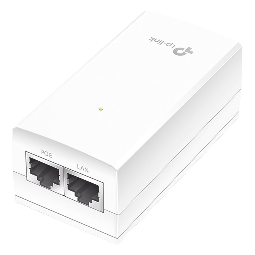 Inyector PoE Pasivo de 24V / 2 puerto 10/100/1000 Mbps / Plug and Play / Montaje en Pared