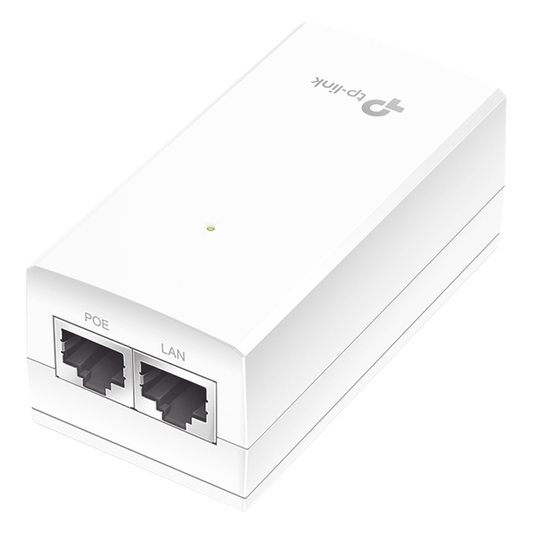 Inyector PoE Pasivo de 24V / 2 puerto 10/100/1000 Mbps / Plug and Play / Montaje en Pared