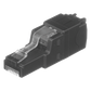 Plug RJ45 UTP, Instalación Recta, Terminación en Campo Certificable, Compatible con Cat5e, Cat6 y Cat6A, Color Negro