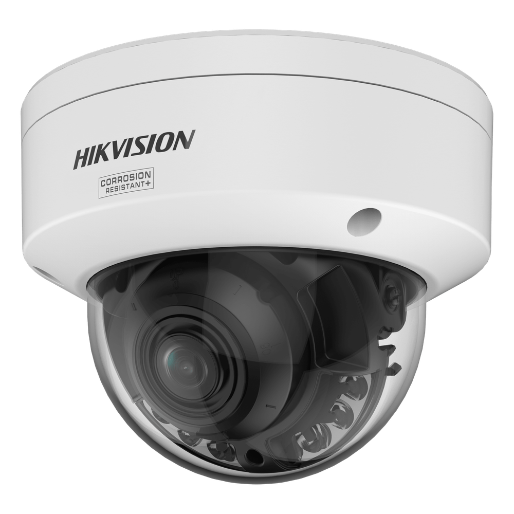 [Dual Light + ColorVu 3.0 + HikAI] Domo IP 4 Megapixel / Lente Mot. 2.8 a 12 mm / 40 mts IR + Luz Blanca / Exterior IP67 / WDR 130 dB / ACUSENSE 3.0 / Metal / NEMA 4X / ACUSEEK