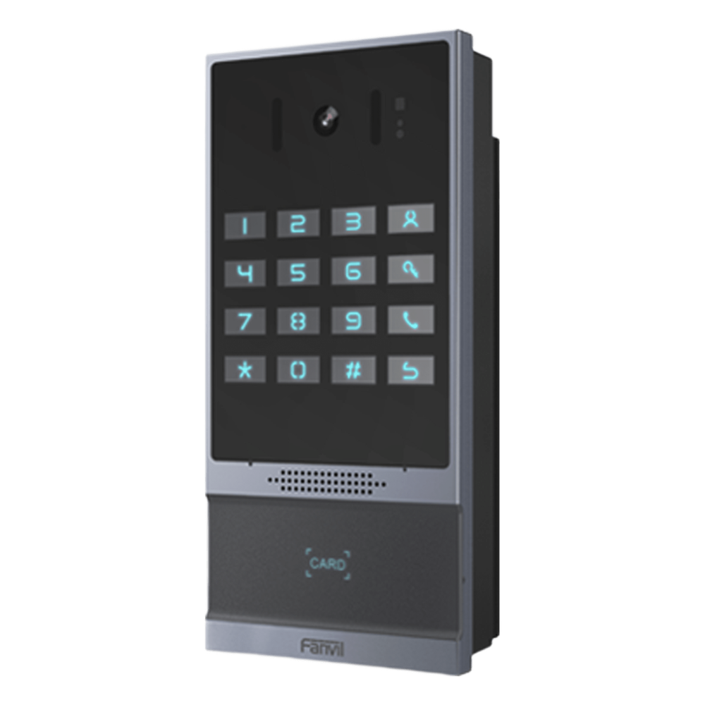 Videoportero SIP para Control de Acceso, Teclado numérico iluminado, 2 relevadores, anti-vandálico, IP66 y IK07, PoE