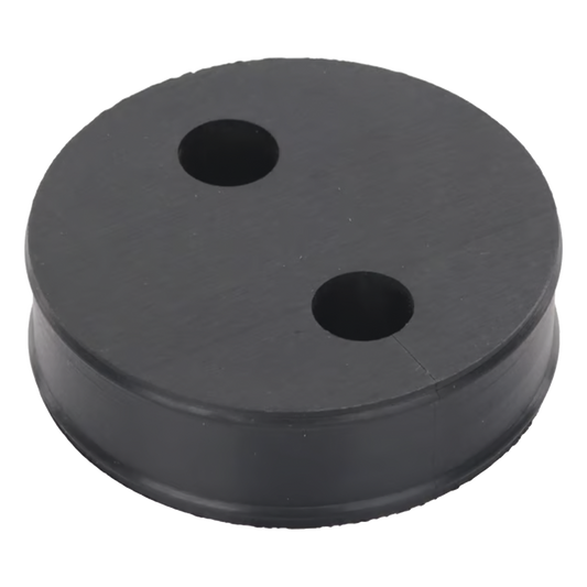 Inserto de Caucho de 4" Con Dos Orificios para Cable de 1/2 in