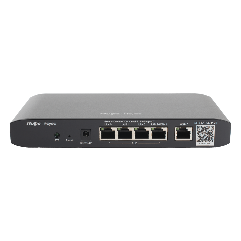 Router Balanceador con Función SD-WAN, PoE+ hasta 54 Watts, Hasta 2 Servicios de Internet y hasta 100 clientes con desempeño de 600 Mbps