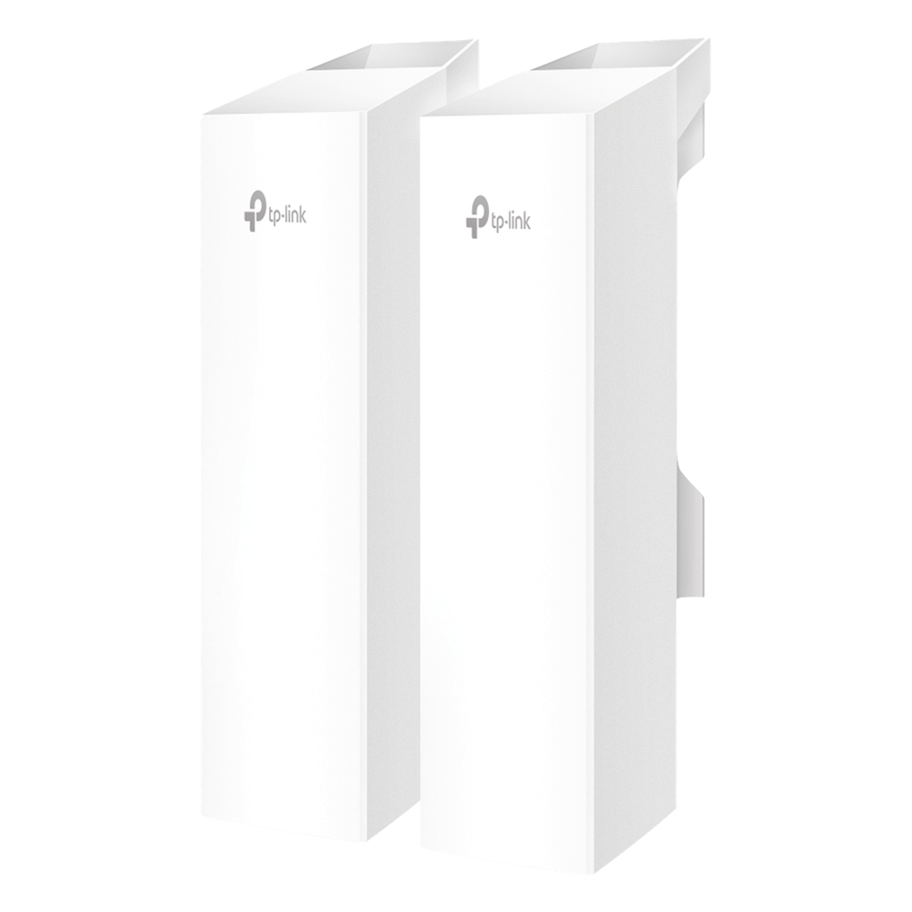 KIT de Enalce Inalámbrico Omada para Exterior / Frecuencia de 5GHz / Emparejamiento Automático / 3 puertos Gigabit / PoE Pasivo 24 Vcc o 802.3 PoEaf / Antena Direccional de 7 dBi MIMO 2x2 / Adminsitración Remota Mediante Omada