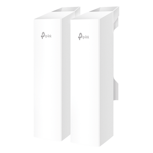 KIT de Enalce Inalámbrico Omada para Exterior / Frecuencia de 5GHz / Emparejamiento Automático / 3 puertos Gigabit / PoE Pasivo 24 Vcc o 802.3 PoEaf / Antena Direccional de 7 dBi MIMO 2x2 / Adminsitración Remota Mediante Omada