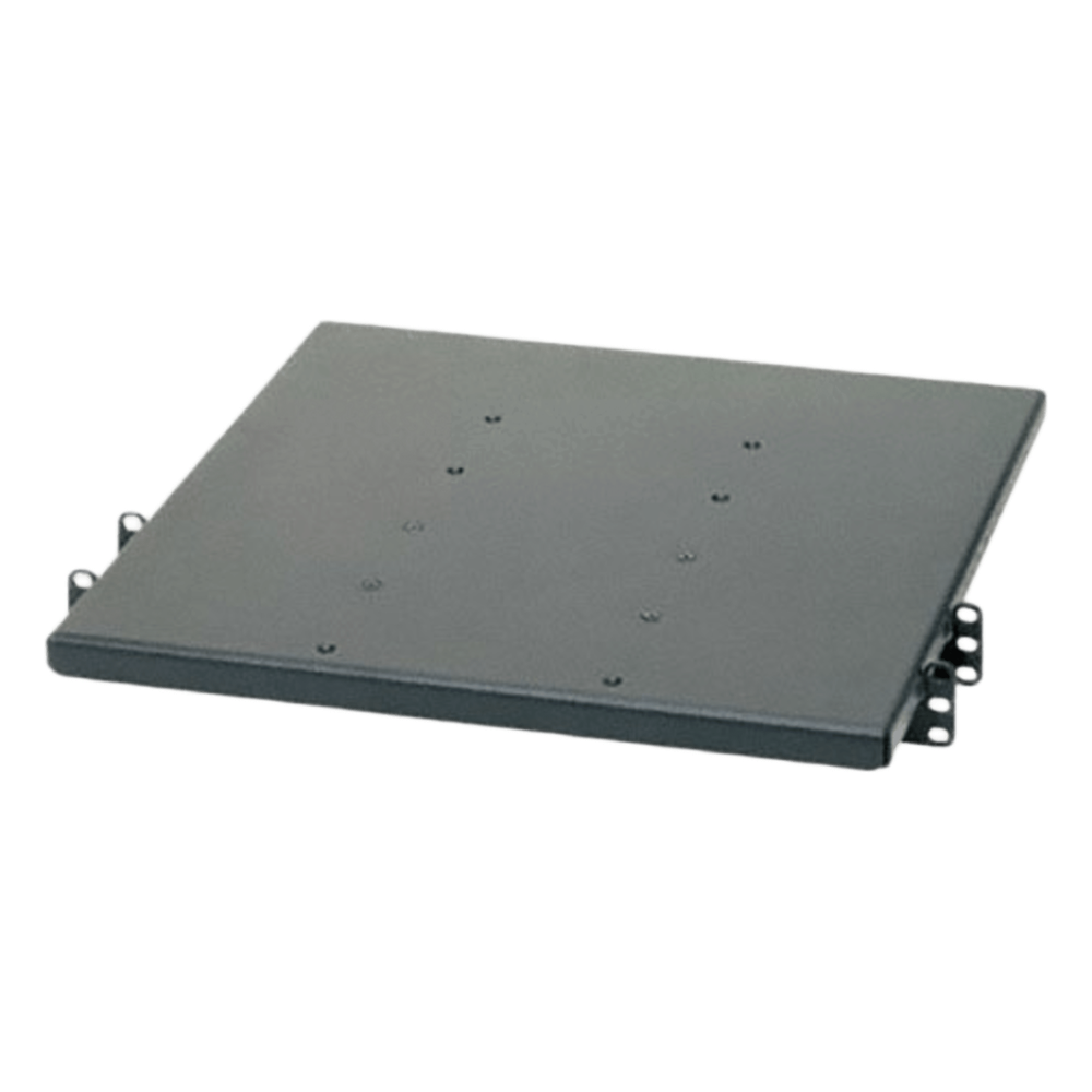 Charola de Doble Fijación en Rack de 2 Postes, 457 mm de Profundidad, y Soporte de Peso de 113 Kg, 1 UR, Color Negro