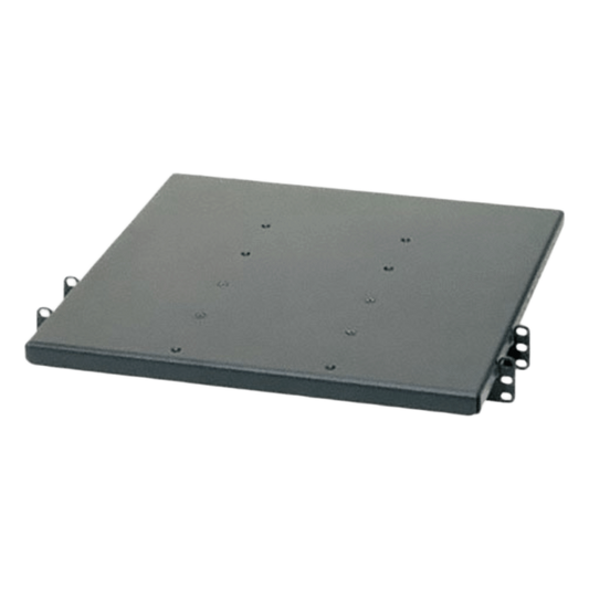 Charola de Doble Fijación en Rack de 2 Postes, 457 mm de Profundidad, y Soporte de Peso de 113 Kg, 1 UR, Color Negro