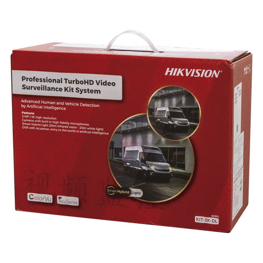 [Dual Light] Kit TurboHD 3K (5 Megapixel) / DVR 4 Canales / 4 Cámaras Bala para Exterior y Metal / Micrófono Integrado / Accesorios de Interconexión / Fuente de Poder