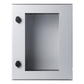 Gabinete de Poliéster IP65 Puerta Transparente, Uso en Intemperie (400 x 500 x 200 mm) con Placa Trasera Interior de Plástico (Incluye Chapa y Llave).
