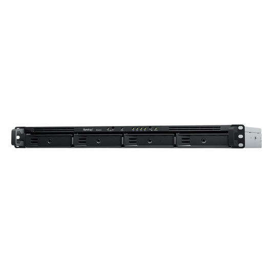 NAS RackStation RS422+ | 4 Bahías | 1U | AMD Ryzen R1600 | 2 GB DDR4 ECC | 570 MB/s Lectura | 530 MB/s Escritura | Puertos Dual 1GbE | Actualización 10GbE | Compatibilidad RAID | Synology DSM.