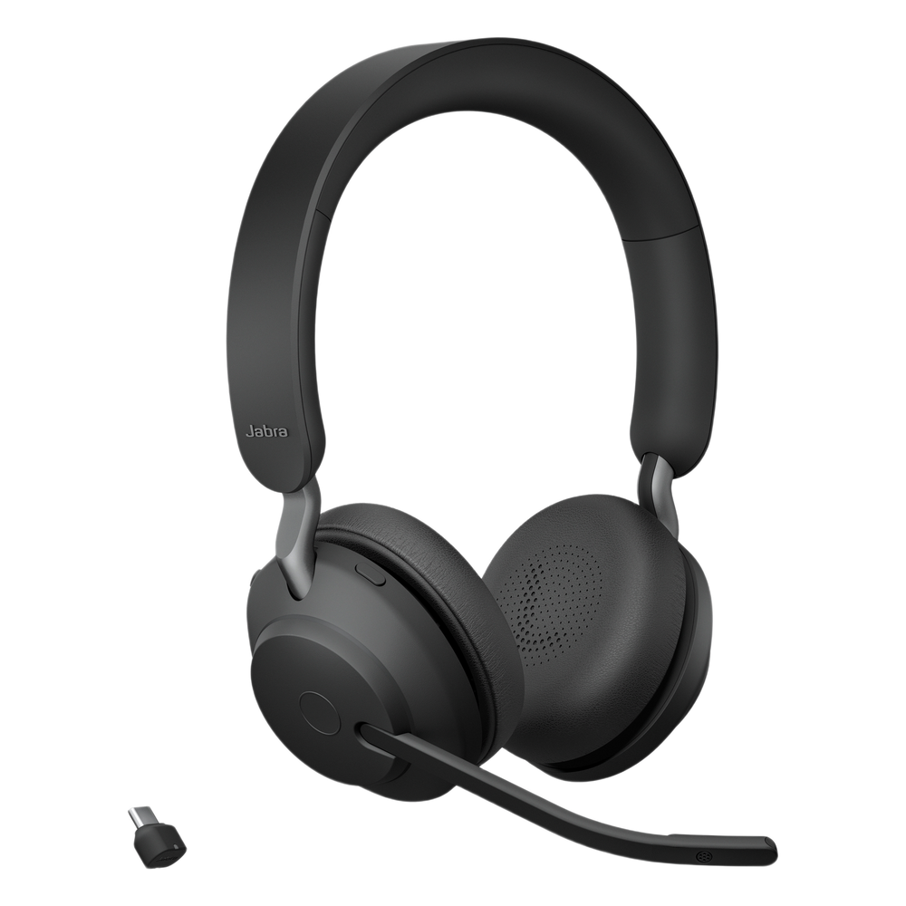 Jabra Evolve2 65, Auricular Stereo Versión MS / Dongle USB-C Link 380c / Cancelación de Ruido (26599-999-899)