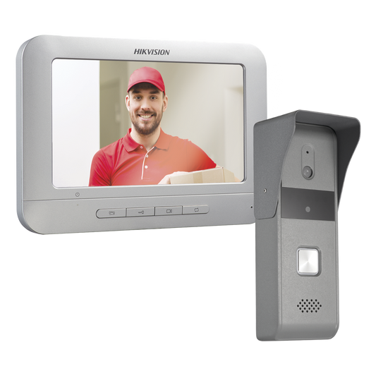 Kit de Videoportero Analógico con Pantalla LCD a Color de 7" / Frente de Calle para Exterior IP65 / Salida de Relevador
