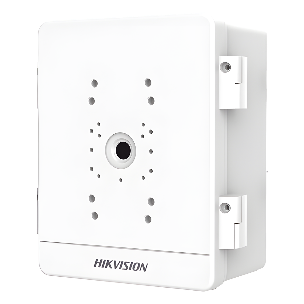 Caja para Videovigilancia para Exterior / Uso en Pared o Poste / IP66 / IK10 / Dimensiones: 387 X 432 X 225 mm / Soporta 3 Dispositivos (PTZ, Bocinas, Cámaras Fijas)