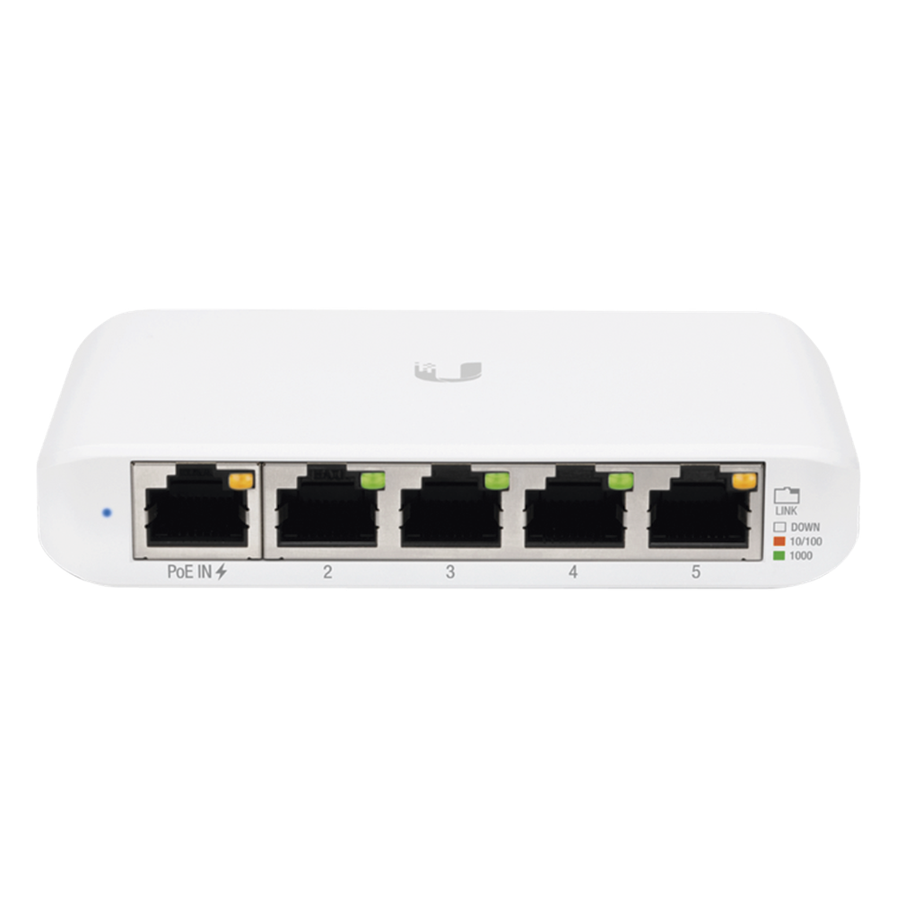 Switch UniFi Administrable Compacto de 5 Puertos 10/100/1000 Mbps, soporta entrada de PoE 802.3af/at