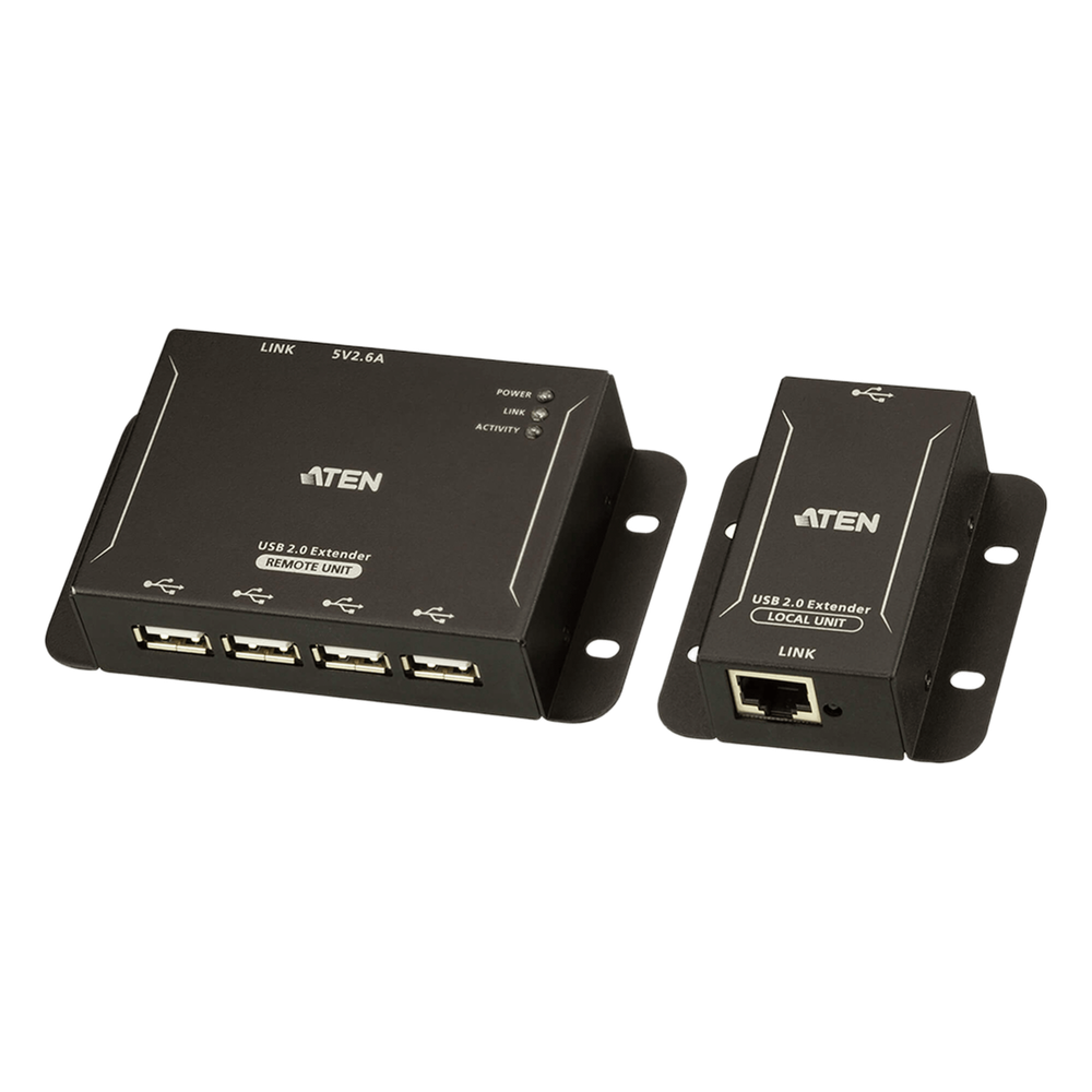 Extensor USB 2.0 |Cat 5| Hub de 4 puertos | hasta 50 metros