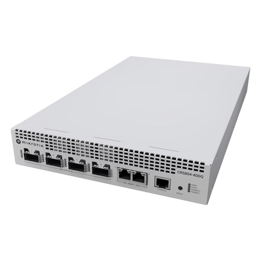 Switch 400 Gigabit / 4 Puertos QSFP-DD 400G/200G/100G/50G/40G + 2 Puertos 1G/10G / Fuentes Hot-Swap / Breakout Multi-Velocidad / AI y GPU Clusters