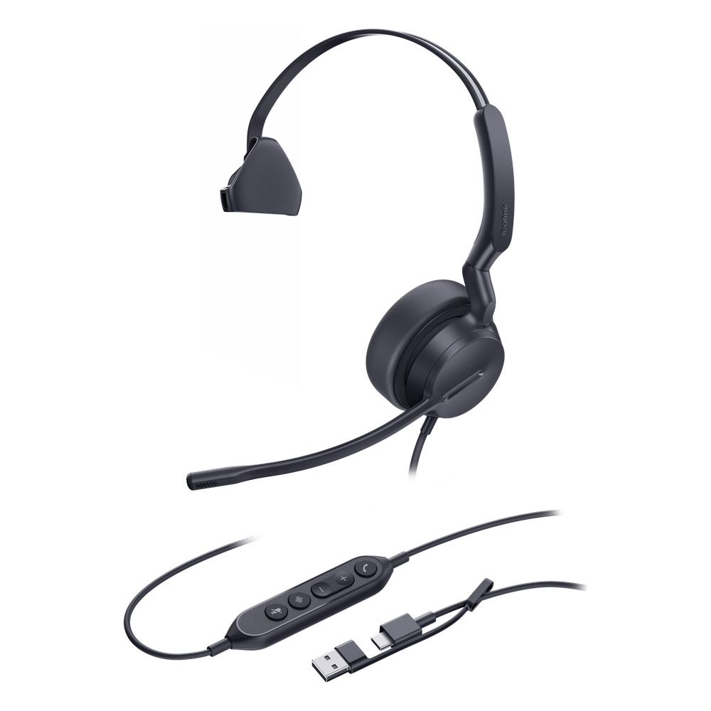 Diadema Alámbrica Yealink UH42 Mono UC con Audio HD y Conectividad USB-C/A