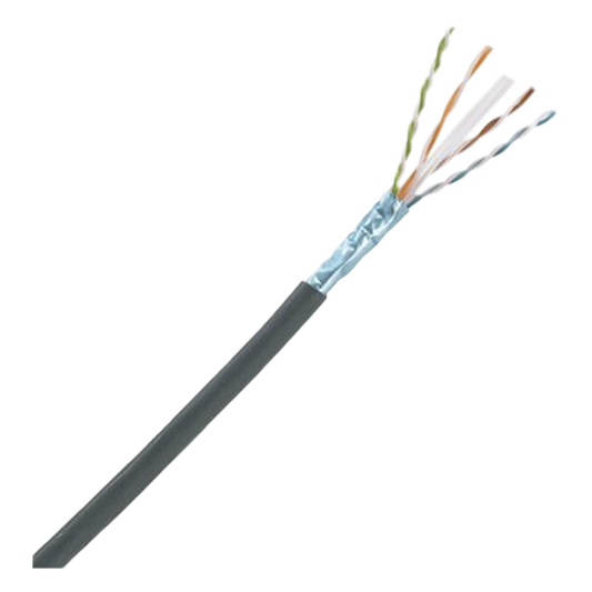 Bobina de Cable Planta Externa con Gel, de 4 Pares, Cat6A, UTP, Color Negro, 305 Metros (1000 Pies)
