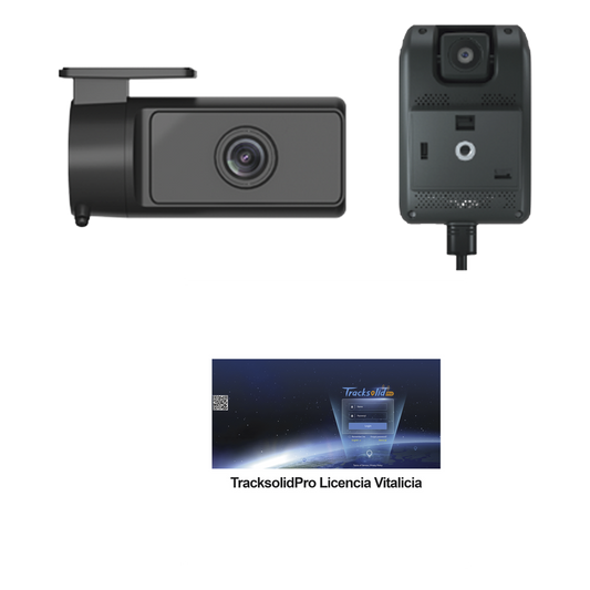 KIT Dashcam con sistema de control ADAS (asistencia de manejo) y Camara de cabina (CI03) / Multiples alarmas /Comunicación dos vías / ideal para flotas vehiculares / Facil instalacio / Incluye licencia vitalicia plataforma TrackSolidPro