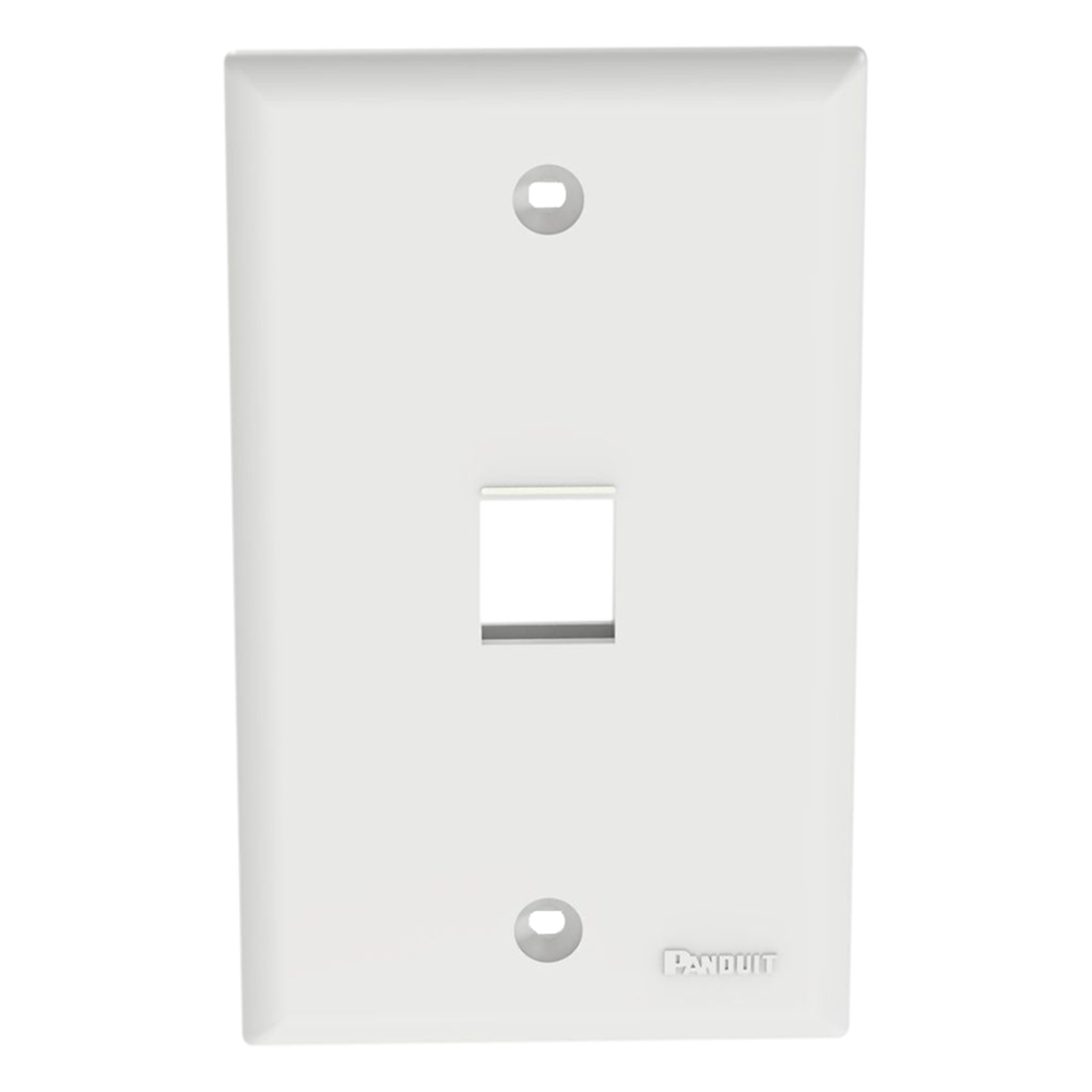 Placa de Pared Vertical, Salida Para 1 Puerto Keystone, Color Blanco