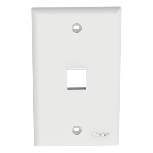 Placa de Pared Vertical, Salida Para 1 Puerto Keystone, Color Blanco