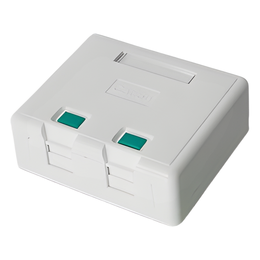 Caja de Pared con 2 Puertos Keystone, No Incluye Jacks