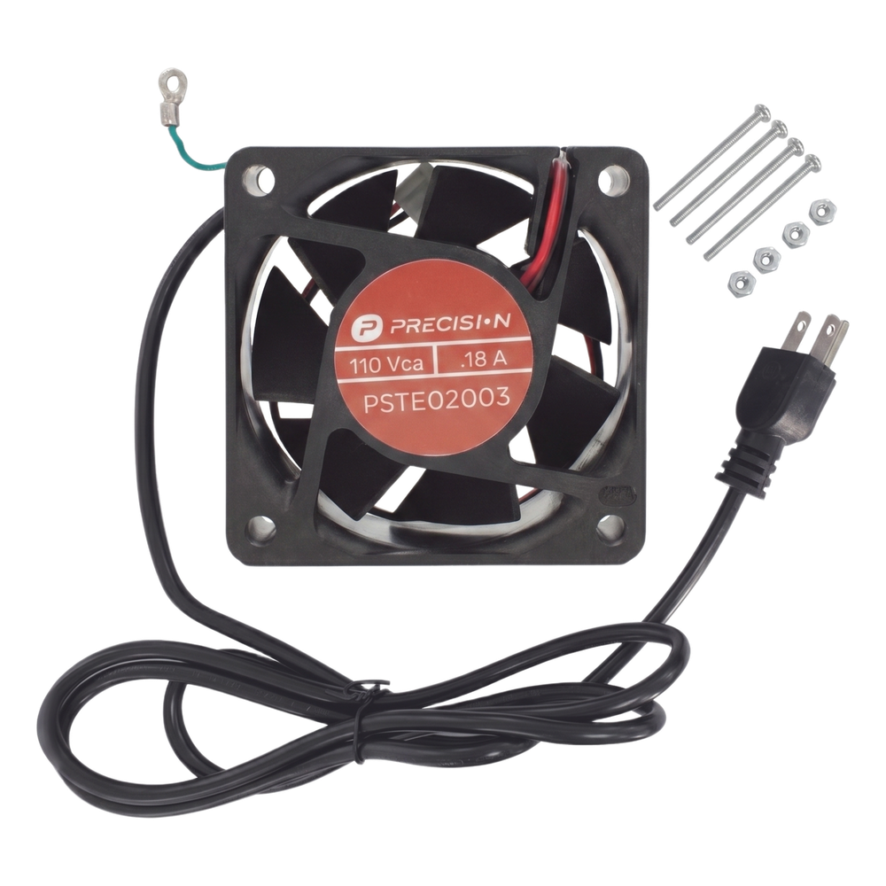 Ventilador de 110 Vca de 12 x 12 cm con Cable y Tornillería
