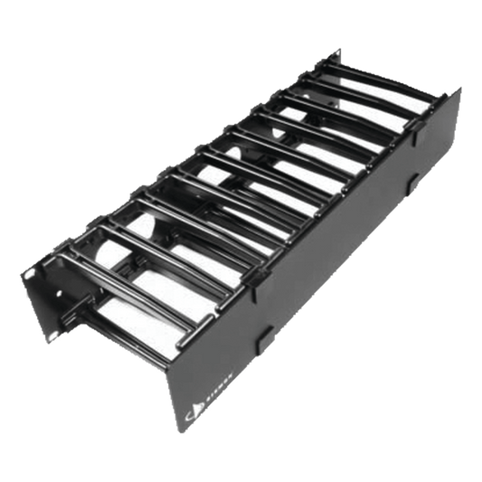 Organizador de Cable Horizontal RouteIT, Sencillo, Para Rack de 19in, 6in de profundidad, 1UR