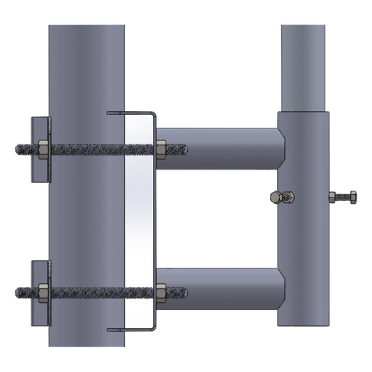 Adaptador para Colocar Mástil (tubo) a Poste recto.