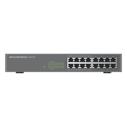 Switch PoE+ 16 Puertos Gigabit No Administrable / 8 puertos 10/100/1000 Mbps / 8 puertos PoE+ / hasta 145W