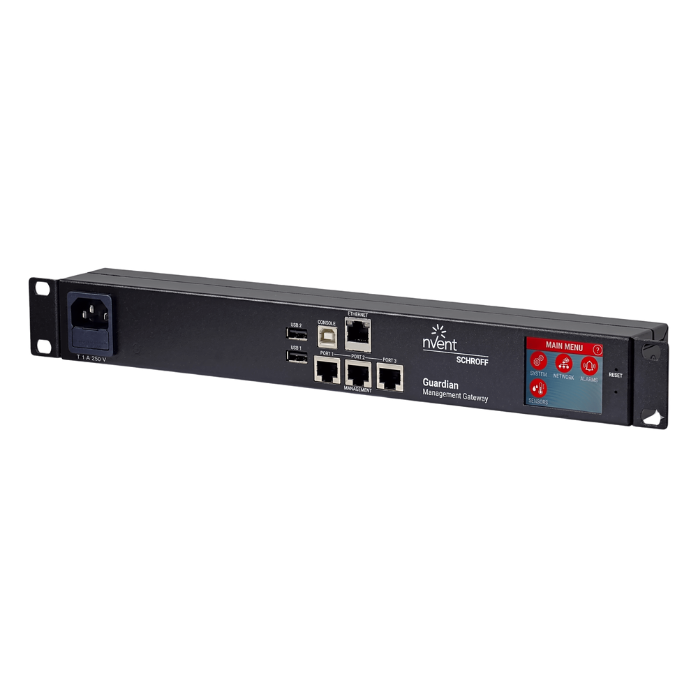 Gateway de Gestión y Monitoreo Ambiental para Data Center GUARDIAN / Plataforma de Monitoreo con 3 Puertos de Sensores y Soporte de Hasta 16 Dispositivos por Puerto / 40 m (131.2 ft) de Cable por Puerto / Interfaz Web GUI / Protocolos SNMP - SMTP -